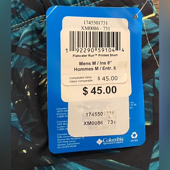 Columbia Men’s Flatwater Run Printed Omni-Shade Shorts-Trunks NWT - Picture 5 of 7